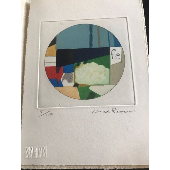Vintage Max Papart "The Circle" Original Etching/Aquatint Edition 71/100 Signed - Picture 2 of 10